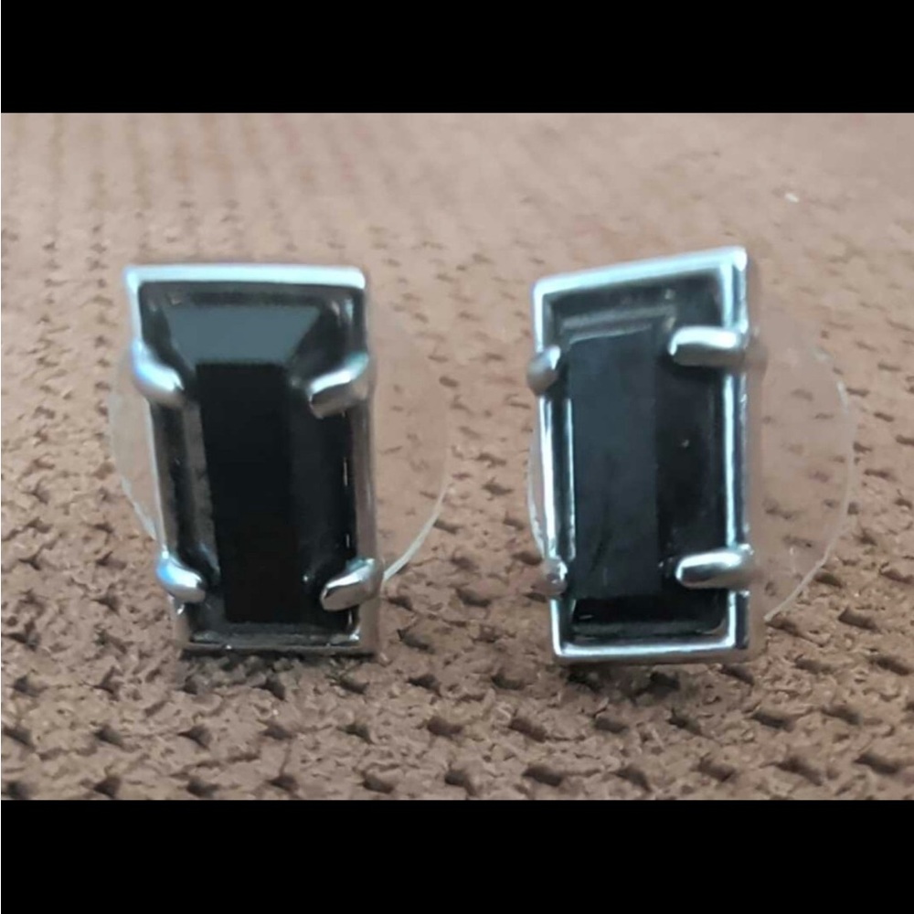 Kendra Scott Black Silver Earrings